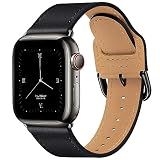 Thin Genuine Leather Bands Compatible with Apple Watch for Women Men