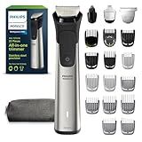Norelco Philips All-in-One 7000 Series 23-Piece Trimmer - Electric Shaver and Clipper for Face, Beard, Head & Body, Self-Sharpening Titanium Blades, 26 Length Settings (0.5-16 mm), MG7970/49