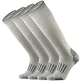 RedHero Merino Wool Over the Calf Socks for Men Hiking Hunting Ski Snowboarding Knee High Boot Warm Thick Cold Weather Winter(Green XL)