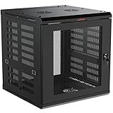 ECHOGEAR 12U Network Rack - Enclosed Wall Mount Rack Kit Includes 2X 1U Shelves, Pre-Mounted Fan, Lockable Door & Hardware - 600mm Depth Fits All Your AV Gear