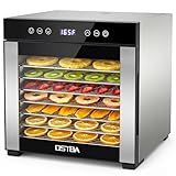 OSTBA Food Dehydrator, 8 Stainless Steel Trays, 95–165℉ Adjustable Temperature, 48h Digital Timer, Double-Layer Food Dryer for Fruit, Vegetable, Jerky, Herb, 650W Home & Commercial Use