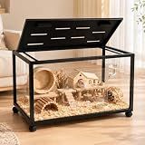 ALLOYNIX Large Acrylic Metal Hamster Cage 3.0 Small Animal Habitat 40 * 20 * 20IN Metal Hamster Cage Easy-Clean, 360° Viewing, Stackable, Top Access for Dwarf Hamsters, Syrian Hamsters, Gerbils, Mice