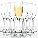 UMI UMIZILI Classic Champagne Flutes, Set of 12, 6 Oz Premium Stemmed Champagne Glasses, Sparkling Wine Glass, Crystal Clear