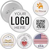 Custom Pins 10-200 PCS, Custom Button Pin for Backpack, Personalized Metal Badge with Logo/Photo/Art Work, Customized Photo Button Hat Lapel Pin for Birthday, Promotion, Party, Conference (Design-9)