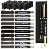 PerKoop 20 Sets Thank You Gifts Bulk Inspirational Ballpoint Pen with Box Employee Appreciation Back to School Gift for Teacher Office Boss Manager Staff Coworker Nurse (Black,Thank You)