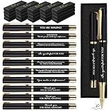 PerKoop 20 Sets Thank You Gifts Inspirational Ballpoint Pen with Box Employee Appreciation Gift Bulk for CNA Week Fathers Day Graduation Teacher Nurse Office Staff Coworker(Black,Thank You)