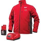 Milwaukee Jacket KIT M12 12V Lithium-Ion Heated Front and Back Heat Zones - Battery and Charger Included (Extra Large, Red)
