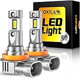 OXILAM H11 H8 H9 LED Bulb, 900% Ultra-Brightness, 5 Min Quick Install, 70000 Hours Lifespan, No Flicker, Plug and Play, Pack of 2