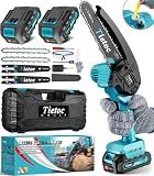 Tietoc Mini Chainsaw 6 Inch Cordless, Portable Electric Chain Saw Small Handheld Battery Powered Super Saws, Stocking Stuffers for Adults Men Gifts for Men Dad Husband Fathers Women Mom 2025