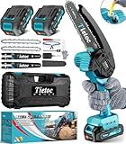 Tietoc Mini Chainsaw 6 Inch Cordless, Portable Electric Chain Saw Small Handheld Battery Powered Super Saws, Stocking Stuffers for Adults Men Christmas Gifts for Men Dad Husband Fathers Women Mom 2025
