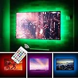 CPLID USB TV Backlight Kit for 70 75 80 82 inches Smart TV Monitor HDTV Work Space Decor - Cover 4/4 Sides Behind TV Background Lights Ambient Mood Lighting