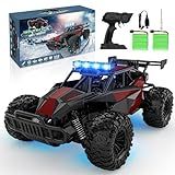 BLUEJAY Remote Control Car, 2.4GHz High Speed 33KM/H RC Cars Toys, 1:12 Monster RC Truck Off Road with LED Headlight and Rechargeable Battery Gifts for Adults Boys 8-12