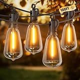 Brightown Outdoor String Lights Patio Lights 100FT ST38 Waterproof Dimmable