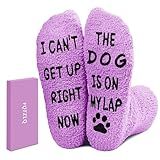 VQTZLQ Christmas Gift for Women Mom Stocking Stuffers, Anniversary Birthday, Mothers Day Gifts for Mom Wife Grandma Daughter, Dog Lovers, Valentines Day for Her Women, Funny Fuzzy Slipper Socks.