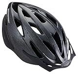 Schwinn Thrasher Helmet for Adults, Black, Size 58 - 62 cm, for Riders Ages 14+, Lightweight Microshell, Adjustable Dial and Straps, Interior Padding, 20 Air Vents, Removable Visor, Adult Bike Helmet
