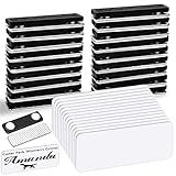 Magnetic Name Tags, 20-Pack Engravable Name Badge with Magnetic Backing, Reusable Name Tags(1" X 3")