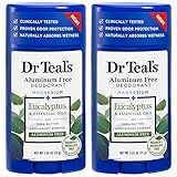 Dr. Teals Eucalyptus Deodorant Gift Set (2 Pack, 2.65oz Ea.) - Eucalyptus Essential Oils with Shea Butter & Arrowroot Powder - Aluminum, Paraben, & Phthalate Free - Dermatologist Tested