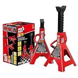 Big RED 3 Ton (6000 LBs) Jack Stands, with Adjustable Lock Car Jack Stand, Fit for Vehicle, Red, 2 Pack