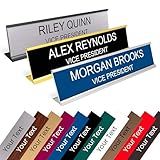 ExcelMark Custom Name Plate for Desk or Door – 14 Color Choices (2” X 10")