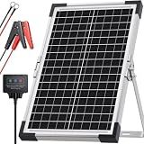 Callsun 7.5W Solar Battery Maintainer & Trickle Charger, 12V Waterproof Panel with IP68 Smart Controller, Overcharge & Reverse Protection for Car, Automobile, Boat, RV, Motorcycle, Marine, Trailer