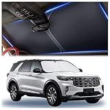 300T Thickened Automotive Glass Sunshade and Comes with Storage Bag,Keep Car Interior Cool,Universal Windshield Sun Shade Fit for Cars,Trucks,SUVs (L: 57.08 * 31.5 inch)
