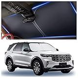 300T Thickened Automotive Glass Sunshade and Comes with Storage Bag,Keep Car Interior Cool,Universal Windshield Sun Shade Fit for Cars,Trucks,SUVs (L: 57.08 * 31.5 inch)