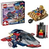 LEGO Marvel Captain America vs. Thanos Building Toy - Pretend Play Set for Boys & Girls, Ages 4+ - Kids Building Blocks W/ 2 Super Hero Toy Minifigures - Gift Idea for Birthdays - 76319