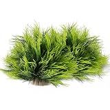 FdcLixuvol 2pcs Aquarium Plants Decorations Artificial Fish Tank Plants Plastic Fish Tank Accessories Green Natural Style Aquarium Plants