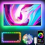 KSIPZE LED Lights for TV, 16.5ft TV led Backlight for 45-75 Inch TVs RGB TV Backlight Behind Music Sync Smart APP & Button Control TV LED Strip Lights USB Powered for Bedroom/Gaming