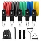 VEICK Resistance Bands, Exercise Bands, Workout Bands, Resistance Bands for Working Out with Handles for Men and Women, Exercising Bands for Fitness Weights Work Out at Home