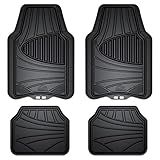 Armor All 4-Piece Floor Mats, Trim-to-Fit All-Weather Mats for Cars, Trucks, SUVs — Black