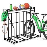 YES4ALL 4-Bike Stand, Bike Storage Rack, Bicycle Floor Rack for Garage Organizer, Indoor Sporting Gear Storage Station