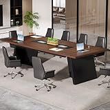 Tribesigns 8ft Conference Table, Large Meeting Table for 8-10 People, Business Seminar Furniture for Office Conference Room