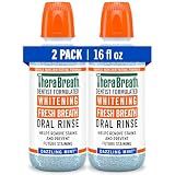 TheraBreath Whitening Mouthwash, Dazzling Mint, Dentist Formulated, 16 Fl Oz (2-Pack)
