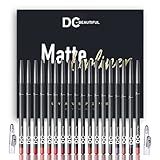 DC-BEAUTIFUL 18 Colors Lip Liners Pencil Set with 2 Pencil Sharpeners, Premium Waterproof Smooth Lip Pencils, Long Lasting Matte Makeup Lipliners