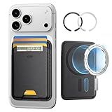 ESR for MagSafe Wallet, 5 Card Holder with RFID Blocking, MagSafe Sticker Included, Slim Magnetic Wallet for iPhone 17e/17/16/15/14/13/12 Series and Selected Samsung Devices, Not for 13/12 Mini, Black