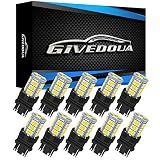 3157 T25 Replacement 12V LED Bulb for Brake Tail Backup Light(10PCS,White)