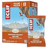 CLIF BAR - Energy Protein Bars - Crunchy Peanut Butter - Made with Organic Oats - Energy Bars - Non-GMO - (15 Pack)