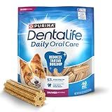 DentaLife Daily Oral Care Dog Treats for Small and Medium Dogs, Chewy Dental Treat to Freshen Breath and Fight Tartar, Chicken Flavor, 28.5 oz., 40 Chews - 40 ct. Pouch