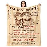 Anniversary Romantic Gifts for Women, To My Wife Blanket from Husband