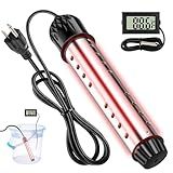 1500W Immersion Water Heater with Digital Thermometer, Portable Bucket Heater with Auto Shut-Off & 304 Stainless Steel Guard, Rapid Heating for Inflatable Pool, Bathtub & Home Use