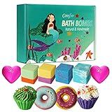 Bath Bombs for Kids, 10 Bath Bomb Gift Set, Natural Bubble Bathbombs, Shea Butter Dry Skin Moisturize, Fizzy Spa Bath for Her Mom Women Kids Girls Girlfriend, Birthday, Stocking Stuffers