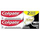 Colgate Total Whitening + Charcoal Toothpaste, 10 Benefits Including Sensitivity Relief and Teeth Whitening Toothpaste, 4.8 oz Tube, 2 Pack