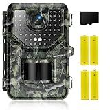 Vikeri Trail Camera, 4K 48MP Game Camera with Night Vision Motion Activated Waterproof 130°Wide-Angle, 0.05s Trigger Hunting Trail Cam with 48pcs No Glow Infrared LED for Wildlife Monitoring