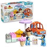 LEGO DUPLO Bluey Ice Cream Trip with Bluey - Toddler Toy for Kids, Boys, and Girls Ages 2+ - Includes Figure and Ice Cream Stand - Sensory Toy for Pretend Play - Preschool Gift Idea - 10458