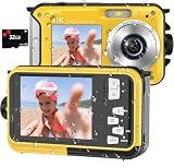 4K Underwater Camera, 16FT Waterproof Camera, 64MP Dual-Screen