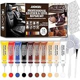 Jughozu Leather Repair Kit for Furniture, Car Seats, Jacket, 2026 New Vinyl Repair Kit with Easy Instructions to Match Any Color. Fix Tears, Scratches, Holes & Peeling on Genuine, Faux, Bonded.