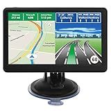 GPS Navigator for Car Truck RV, Latest 2026 Map(Free Lifetime Updates) 7 inch Touch Screen Car GPS Navigation,Support Voice Turn Direction Guidance/Speed and Red Light Warning/Custom Truck Routing