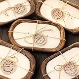 Red Barn Candle Company Wood Dough Bowl Candles | 100% Natural Soy Wax & Essential Oil Infused | Odor Eliminating + Pet Safe | Scented Candle Gifts for Men & Women (Lavender, 3-Wick)