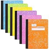 Mead Composition Notebook, College Ruled 7.5" x 9.75" Paper, 100 Sheets, Assorted Colors, 6 Pack (850106-ECM)